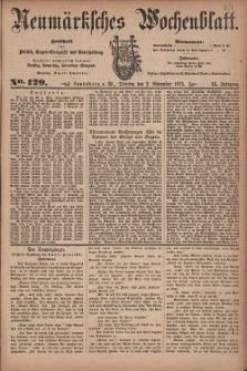 Neum&auml;rksches Wochenblatt : Zeitschrift f&uuml;r Politik, Tages-Ereignisse und Unterhaltung, 1875, Jg. 56, Nr. 129