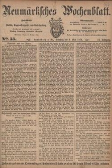 Neum&auml;rksches Wochenblatt : Zeitschrift f&uuml;r Politik, Tages-Ereignisse und Unterhaltung, 1876, Jg. 57, Nr. 55
