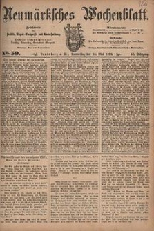 Neum&auml;rksches Wochenblatt : Zeitschrift f&uuml;r Politik, Tages-Ereignisse und Unterhaltung, 1876, Jg. 57, Nr. 59