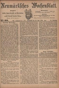 Neum&auml;rksches Wochenblatt : Zeitschrift f&uuml;r Politik, Tages-Ereignisse und Unterhaltung, 1876, Jg. 57, Nr. 60