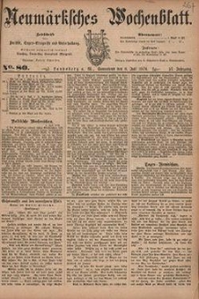 Neum&auml;rksches Wochenblatt : Zeitschrift f&uuml;r Politik, Tages-Ereignisse und Unterhaltung, 1876, Jg. 57, Nr. 80