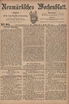 Neum&auml;rksches Wochenblatt : Zeitschrift f&uuml;r Politik, Tages-Ereignisse und Unterhaltung, 1876, Jg. 57, Nr. 93