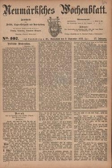 Neum&auml;rksches Wochenblatt : Zeitschrift f&uuml;r Politik, Tages-Ereignisse und Unterhaltung, 1876, Jg. 57, Nr. 107