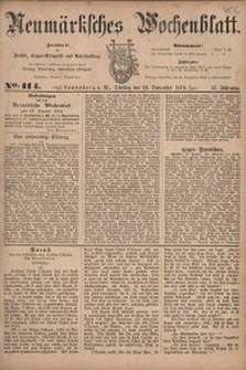 Neum&auml;rksches Wochenblatt : Zeitschrift f&uuml;r Politik, Tages-Ereignisse und Unterhaltung, 1876, Jg. 57, Nr. 114