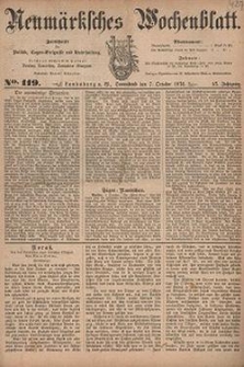 Neum&auml;rksches Wochenblatt : Zeitschrift f&uuml;r Politik, Tages-Ereignisse und Unterhaltung, 1876, Jg. 57, Nr. 119