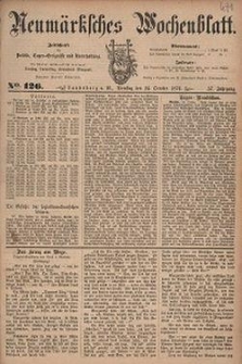 Neum&auml;rksches Wochenblatt : Zeitschrift f&uuml;r Politik, Tages-Ereignisse und Unterhaltung, 1876, Jg. 57, Nr. 126