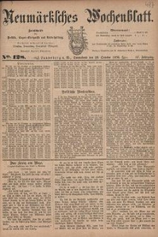 Neum&auml;rksches Wochenblatt : Zeitschrift f&uuml;r Politik, Tages-Ereignisse und Unterhaltung, 1876, Jg. 57, Nr. 128