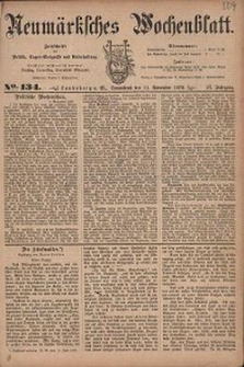 Neum&auml;rksches Wochenblatt : Zeitschrift f&uuml;r Politik, Tages-Ereignisse und Unterhaltung, 1876, Jg. 57, Nr. 134