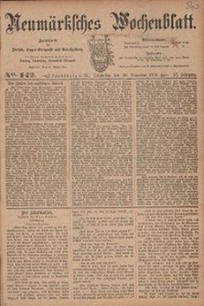 Neum&auml;rksches Wochenblatt : Zeitschrift f&uuml;r Politik, Tages-Ereignisse und Unterhaltung, 1876, Jg. 57, Nr. 142