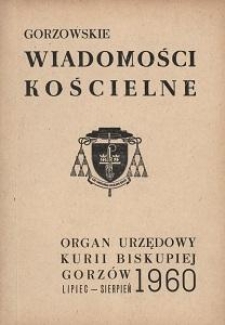 Gorzowskie Wiadomości Kościelne 1960, R.4, nr 7-8