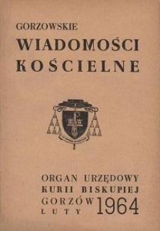 Gorzowskie Wiadomości Kościelne 1964, R.8, nr 2