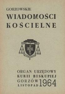 Gorzowskie Wiadomości Kościelne 1964, R.8, nr 11