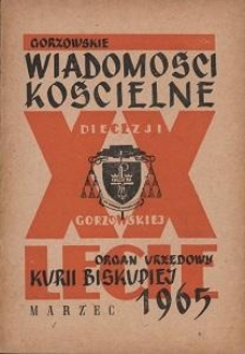 Gorzowskie Wiadomości Kościelne, 1965, R.9, nr 3