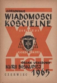 Gorzowskie Wiadomości Kościelne, 1965, R.9, nr 6