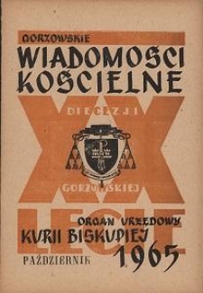 Gorzowskie Wiadomości Kościelne, 1965, R.9, nr 10