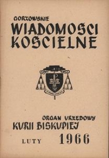 Gorzowskie Wiadomości Kościelne, 1966, R.10, nr 2