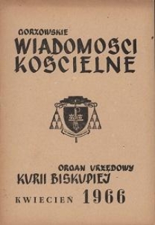 Gorzowskie Wiadomości Kościelne, 1966, R.10, nr 4