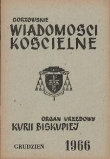Gorzowskie Wiadomości Kościelne, 1966, R.10, nr 12
