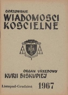 Gorzowskie Wiadomości Kościelne, 1966, R.11, nr 12