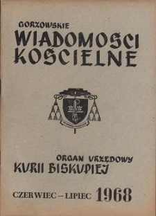 Gorzowskie Wiadomości Kościelne, 1968, R.12, nr 6-7