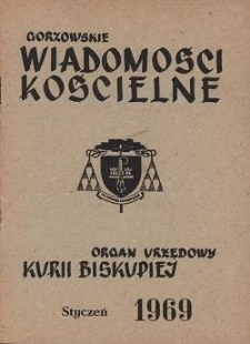 Gorzowskie Wiadomości Kościelne, 1966, R.12, nr 1