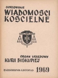 Gorzowskie Wiadomości Kościelne, 1969, R.13, nr 10-11
