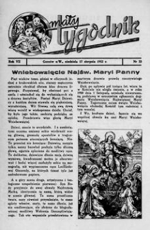 Mały Tygodnik, 1952, R.7, nr 33