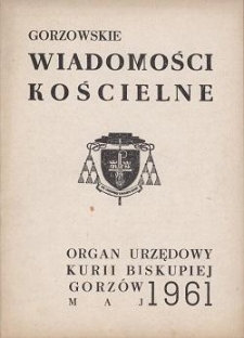 Gorzowskie Wiadomości Kościelne, 1961, R.5, nr 3
