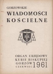 Gorzowskie Wiadomości Kościelne, 1961, R.5, nr 4