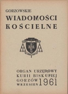 Gorzowskie Wiadomości Kościelne, 1961, R.5, nr 7