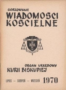 Gorzowskie Wiadomości Kościelne, 1970, R.13 [i.e.14], nr 6