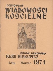Gorzowskie Wiadomości Kościelne, 1974, R.16, nr 2-3