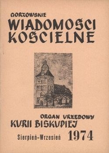 Gorzowskie Wiadomości Kościelne, 1974, R.16, nr 8-9