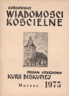 Gorzowskie Wiadomości Kościelne, 1975, R.17, nr 3